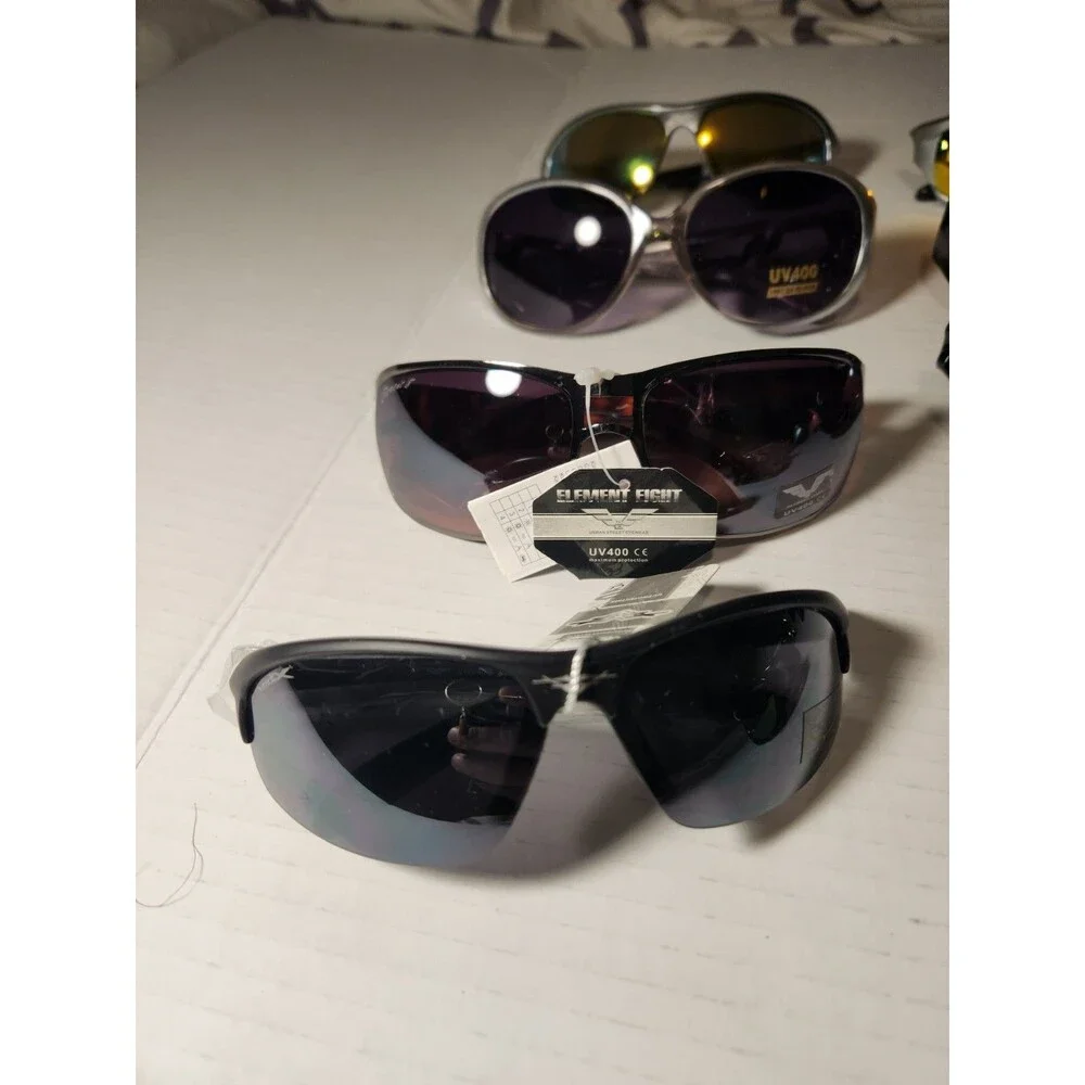 Lot of 12 New Sunglasses UV400 Category 3 – Vertex (VRX) & Element 8 All New